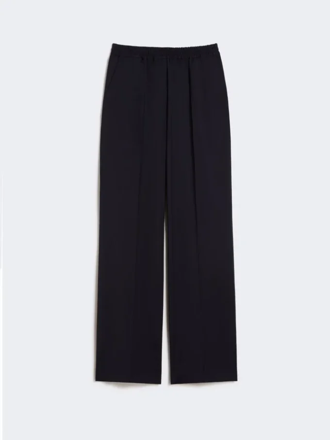 Pantalon en pure laine, bleu marine Pantalon en pure laine, bleu marine