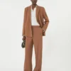 Pantalon en pure laine, couleur tabac Pantalon en pure laine, couleur tabac