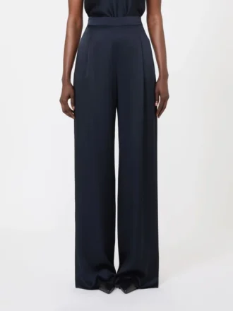 Pantalon en satin Envers, bleu nuit
