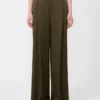Pantalon en satin Envers, vert mousse Pantalon en satin Envers, vert mousse
