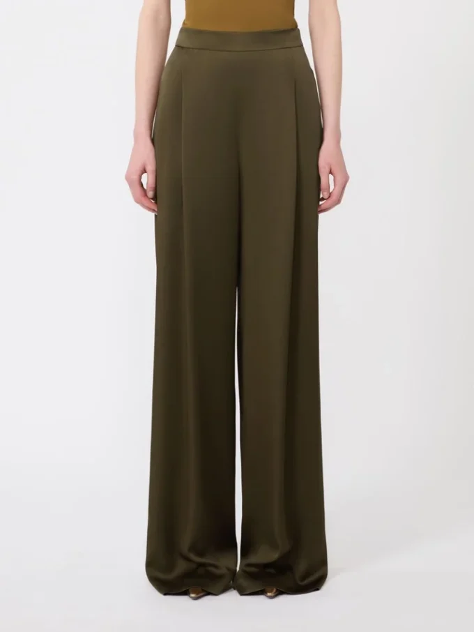 Pantalon en satin Envers, vert mousse Pantalon en satin Envers, vert mousse