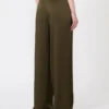 Pantalon en satin Envers, vert mousse Pantalon en satin Envers, vert mousse