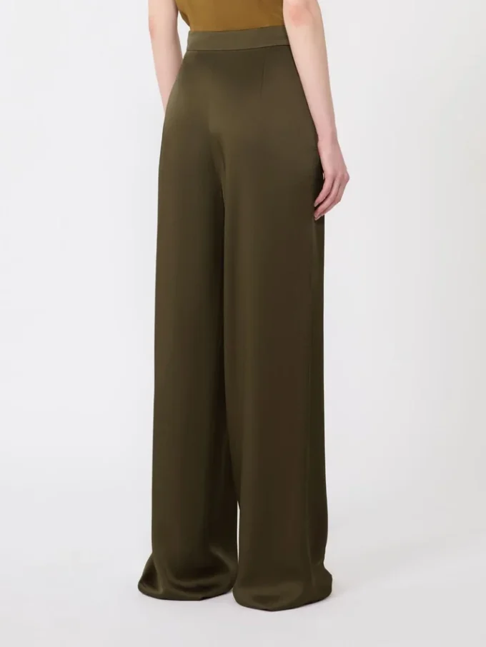 Pantalon en satin Envers, vert mousse Pantalon en satin Envers, vert mousse