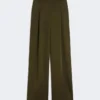 Pantalon en satin Envers, vert mousse Pantalon en satin Envers, vert mousse