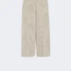 Pantalon en seersucker de coton et lin, couleur sable Pantalon en seersucker de coton et lin, couleur sable
