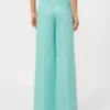 Pantalon en sergé de lin à chevrons, couleur aqua Pantalon en sergé de lin à chevrons, couleur aqua