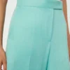 Pantalon en sergé de lin à chevrons, couleur aqua Pantalon en sergé de lin à chevrons, couleur aqua