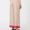 Pantalon en soie imprimée, rouge Pantalon en soie imprimée, rouge