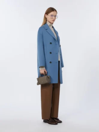 Pantalon en tissu enduit, couleur tabac Pantalon en tissu enduit, couleur tabac