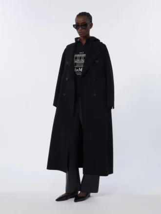 Pantalon en tissu enduit, noir Pantalon en tissu enduit, noir
