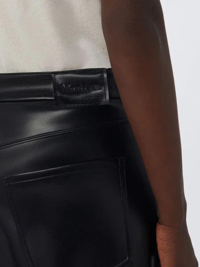 Pantalon en tissu enduit, noir Pantalon en tissu enduit, noir