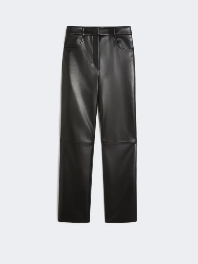 Pantalon en tissu enduit, noir Pantalon en tissu enduit, noir