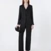 Blazer en toile de lin, noir Blazer en toile de lin, noir
