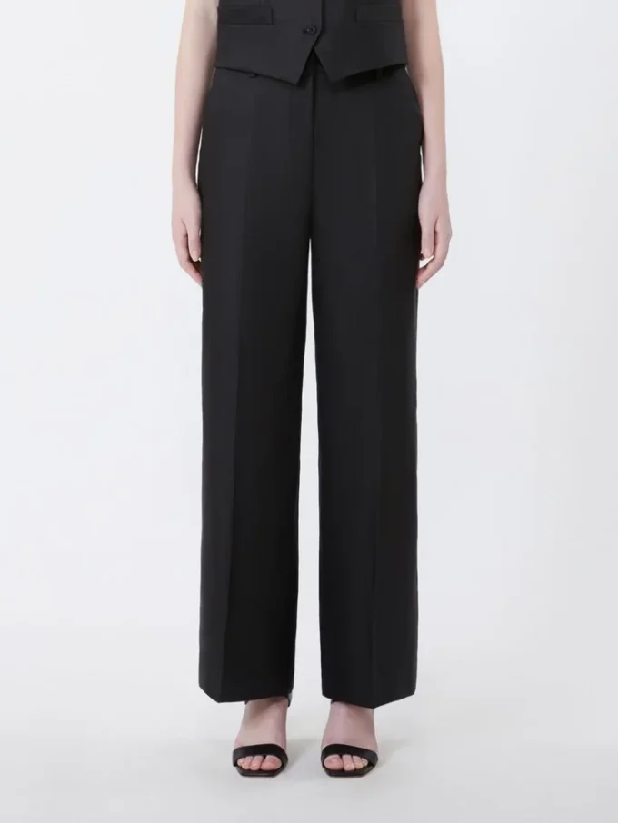 Pantalon en toile de lin, noir Pantalon en toile de lin, noir