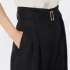 Pantalon en toile de lin, noir Pantalon en toile de lin, noir