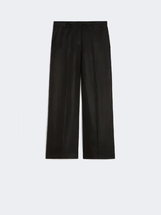Pantalon en toile de lin, noir Pantalon en toile de lin, noir