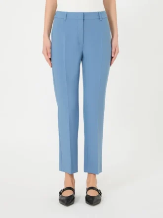 Pantalon en toile de viscose Double Face, bleu clair Pantalon en toile de viscose Double Face, bleu clair