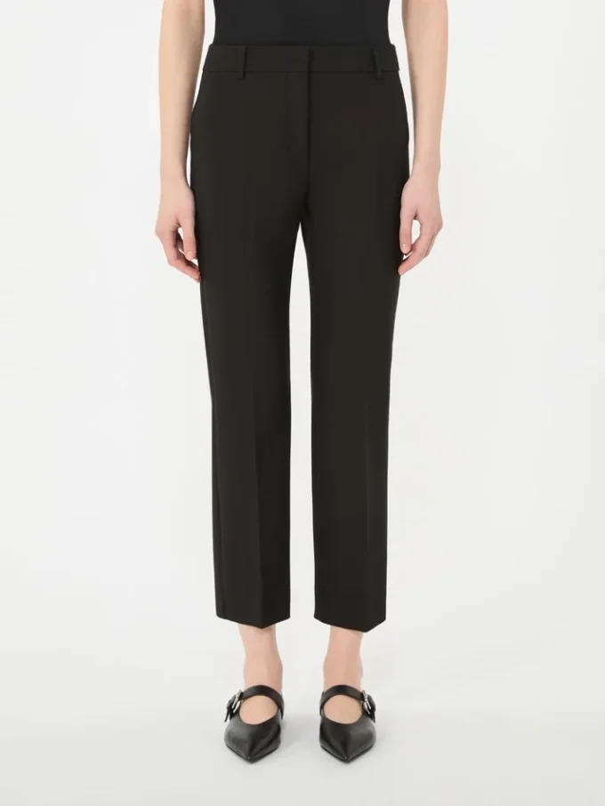 Pantalon en toile de viscose Double Face, noir Pantalon en toile de viscose Double Face, noir