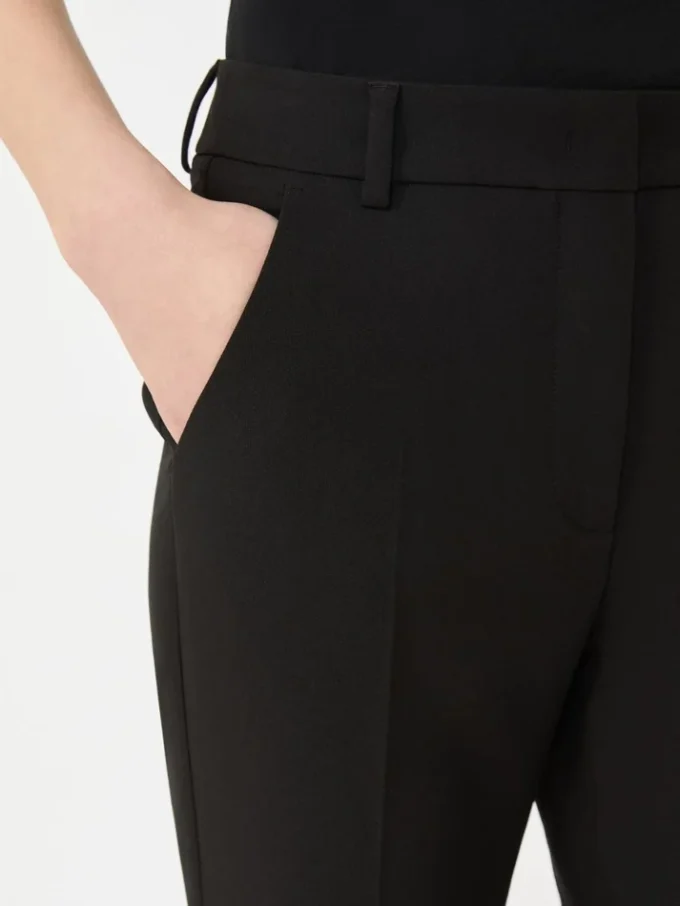 Pantalon en toile de viscose Double Face, noir Pantalon en toile de viscose Double Face, noir