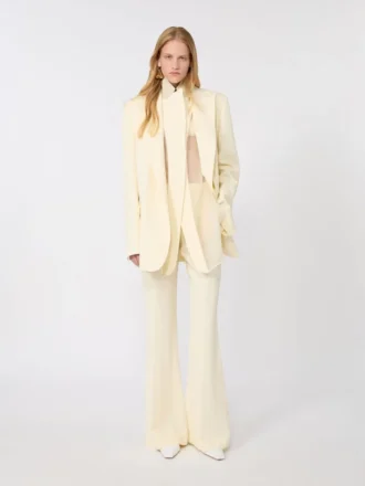Pantalon en viscose, jaune clair