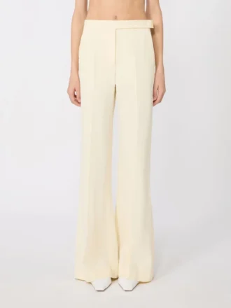 Pantalon en viscose, jaune clair