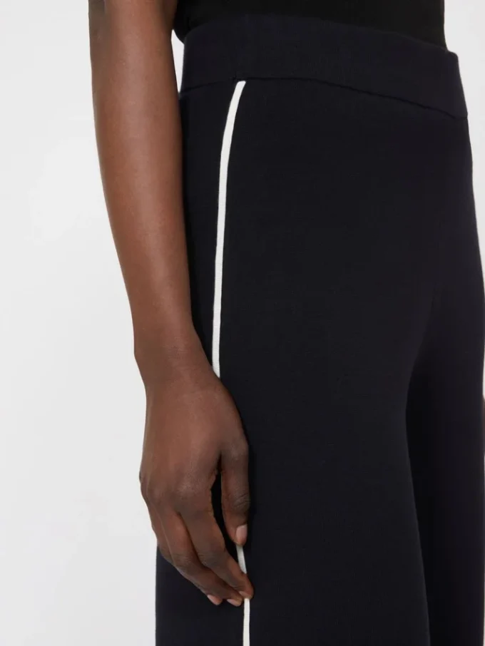 Pantalon en viscose stretch, bleu marine Pantalon en viscose stretch, bleu marine