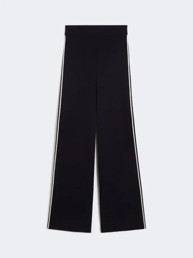 Pantalon en viscose stretch, bleu marine Pantalon en viscose stretch, bleu marine