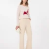 Pantalon large en coton drill, couleur sable Pantalon large en coton drill, couleur sable