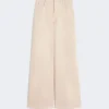Pantalon large en coton drill, couleur sable Pantalon large en coton drill, couleur sable