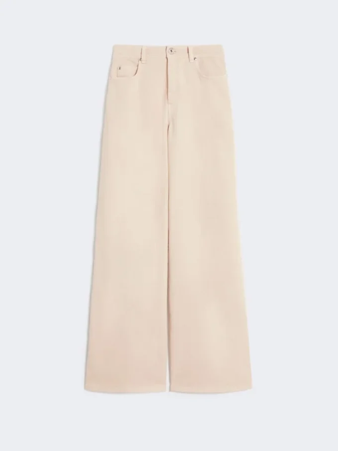 Pantalon large en coton drill, couleur sable Pantalon large en coton drill, couleur sable