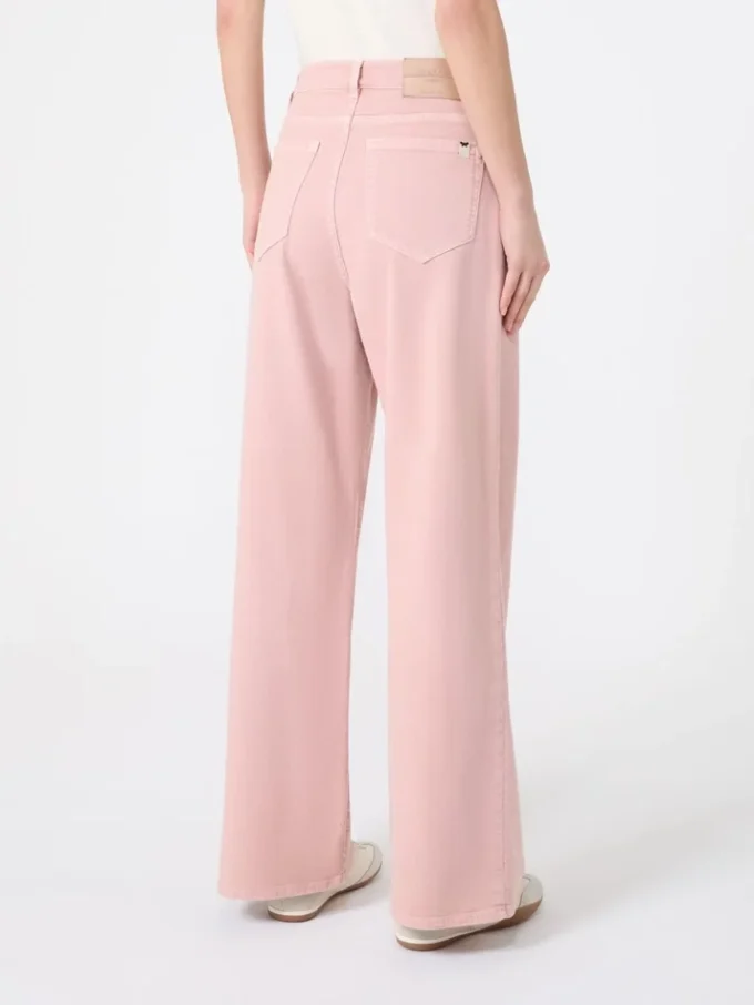 Pantalon large en coton drill, rose Pantalon large en coton drill, rose
