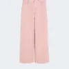 Pantalon large en coton drill, rose Pantalon large en coton drill, rose