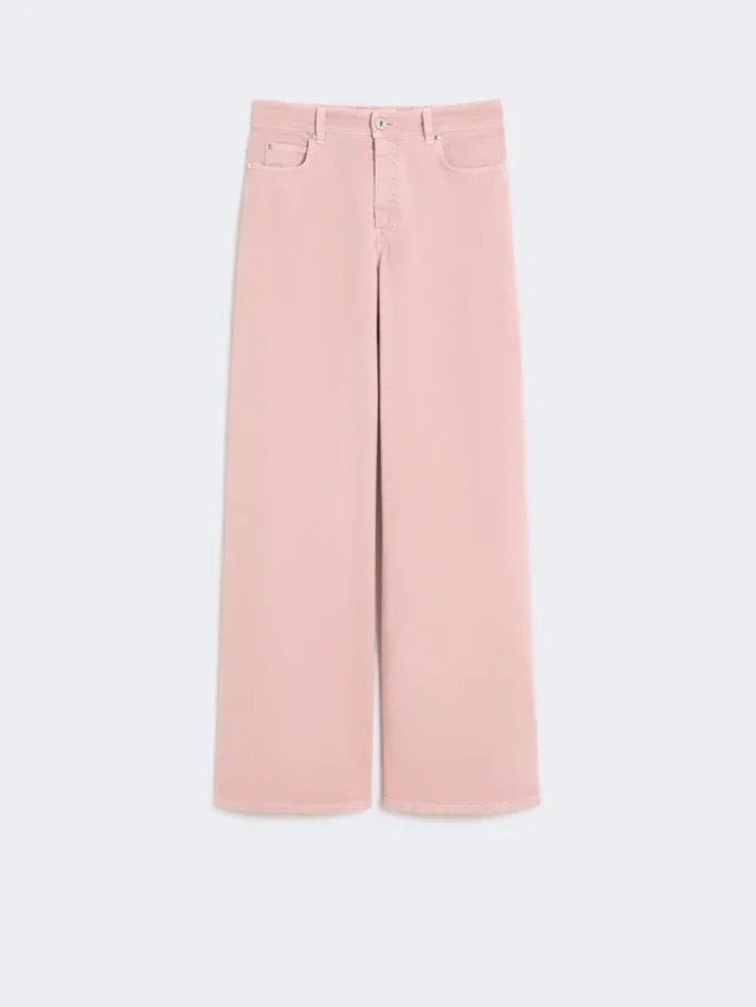 Pantalon large en coton drill, rose Pantalon large en coton drill, rose
