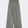 Pantalon large en denim, noir Pantalon large en denim, noir
