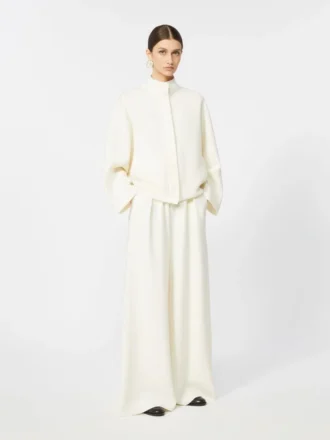 Cardigan carré en laine, soie