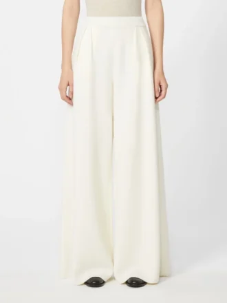 Pantalon large en laine et soie Pantalon large en laine et soie