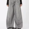 Pantalon oversize en denim noir, noir Pantalon oversize en denim noir, noir