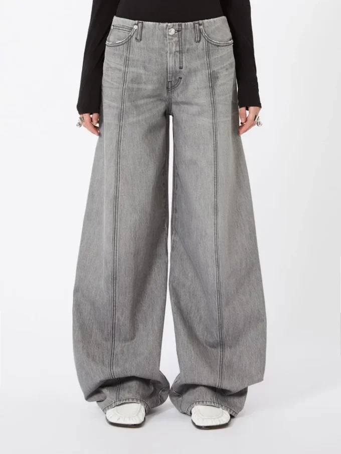 Pantalon oversize en denim noir, noir Pantalon oversize en denim noir, noir