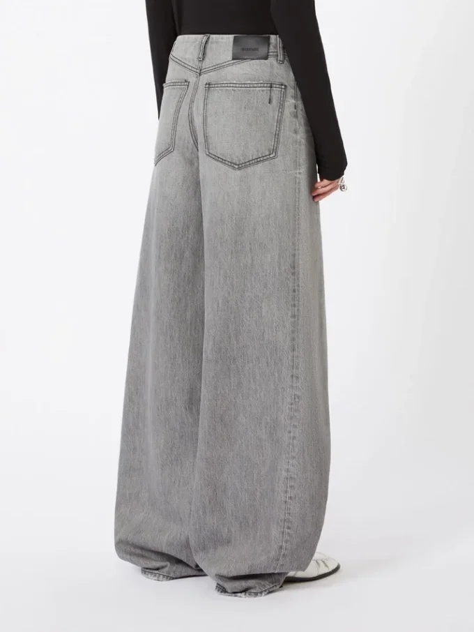 Pantalon oversize en denim noir, noir Pantalon oversize en denim noir, noir