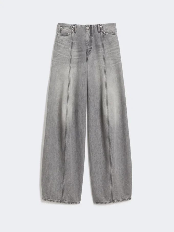 Pantalon oversize en denim noir, noir Pantalon oversize en denim noir, noir