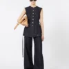 Pantalon oversize à taille basse, bleu nuit Pantalon oversize à taille basse, bleu nuit