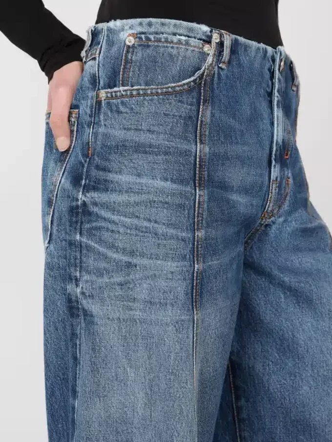 Pantalon oversize à taille basse, bleu nuit Pantalon oversize à taille basse, bleu nuit