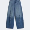 Pantalon oversize à taille basse, bleu nuit Pantalon oversize à taille basse, bleu nuit