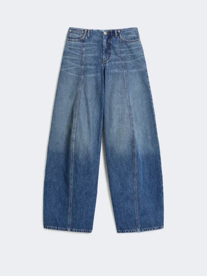 Pantalon oversize à taille basse, bleu nuit Pantalon oversize à taille basse, bleu nuit