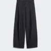 Pantalon oversize à taille basse, bleu nuit Pantalon oversize à taille basse, bleu nuit