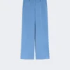 Pantalon palazzo en laine, bleu clair Pantalon palazzo en laine, bleu clair