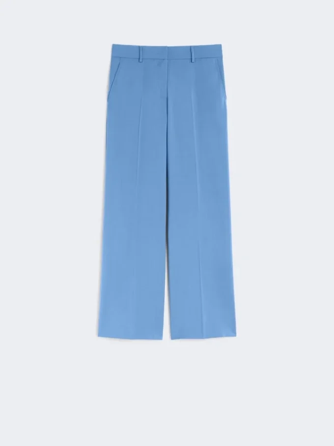 Pantalon palazzo en laine, bleu clair Pantalon palazzo en laine, bleu clair