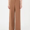 Pantalon palazzo en laine, couleur tabac Pantalon palazzo en laine, couleur tabac
