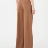 Pantalon palazzo en laine, couleur tabac Pantalon palazzo en laine, couleur tabac