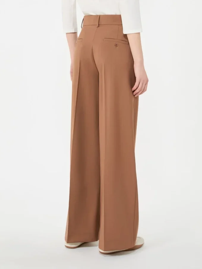 Pantalon palazzo en laine, couleur tabac Pantalon palazzo en laine, couleur tabac